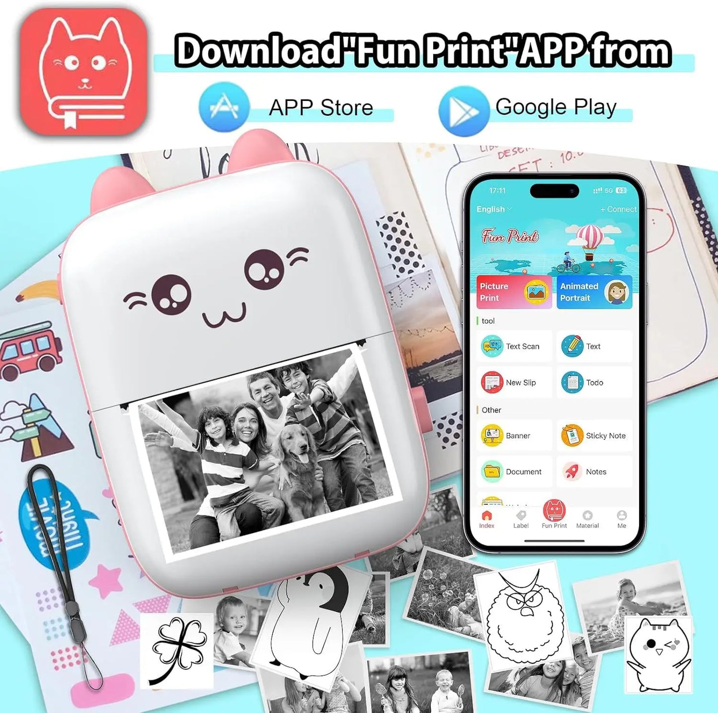 PrintPal Portable Bluetooth Printer.